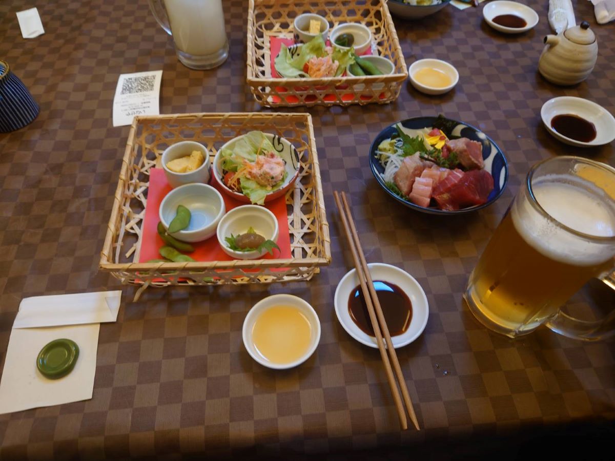 築地いなせやの料理コース。